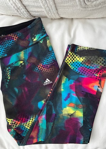 Adidas Çok Renkli Baskılı Midi Tayt - Görsel 5