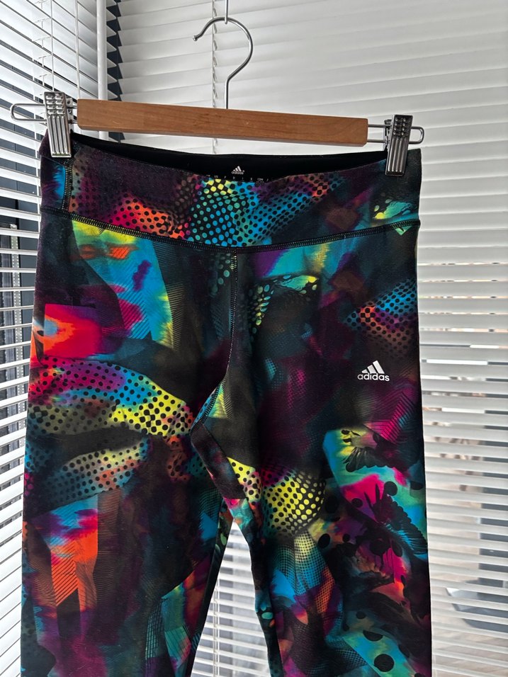 Adidas Çok Renkli Baskılı Midi Tayt - Görsel 3