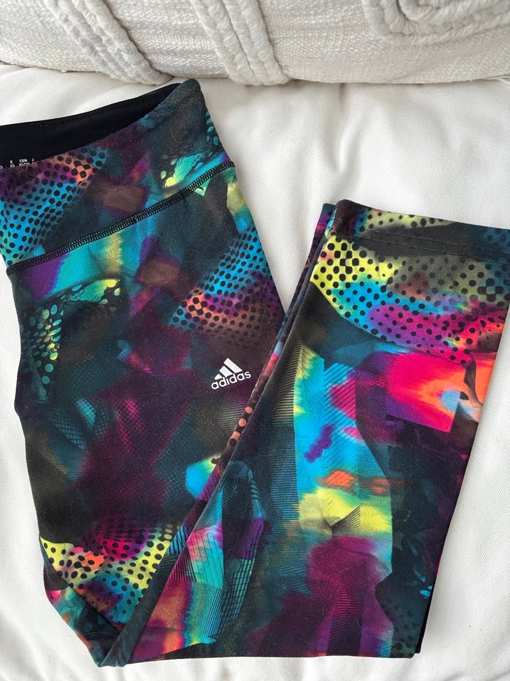 Adidas Çok Renkli Baskılı Midi Tayt - Görsel 5