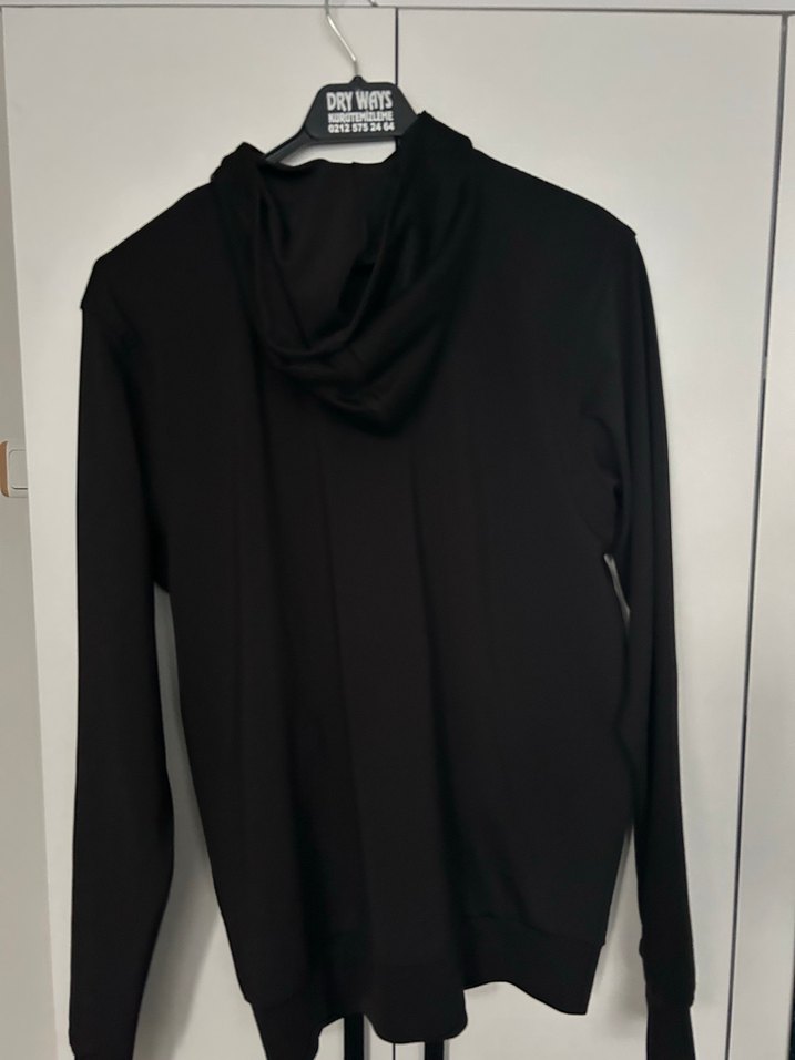 Erkek Siyah Fermuarlı Yüksek Yakalı Sweatshirt - Görsel 2