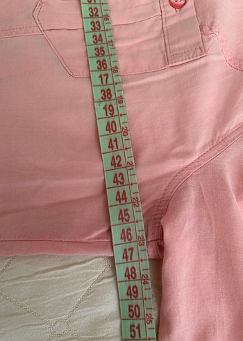 Pembe Düğmeli Kadın pamuklu Gömlek - Görsel 4