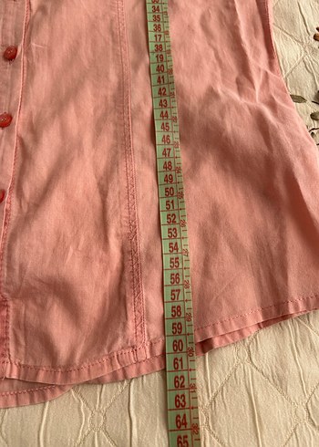 Pembe Düğmeli Kadın pamuklu Gömlek - Görsel 6