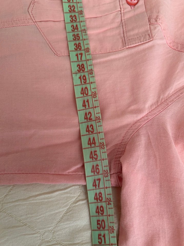 Pembe Düğmeli Kadın pamuklu Gömlek - Görsel 4