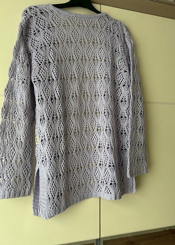 Gri Örgü Kadın Hırka - Görsel 2