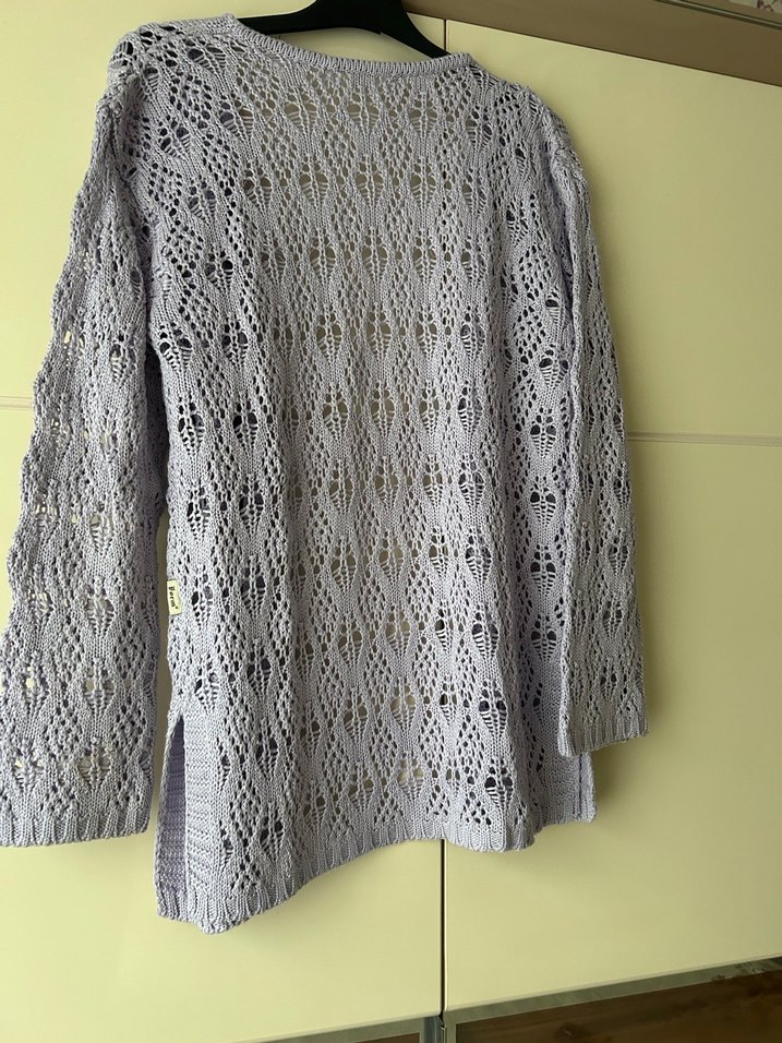 Gri Örgü Kadın Hırka - Görsel 2