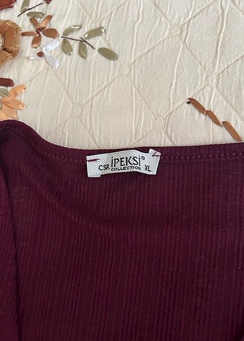 Bordo Uzun Kollarsız Salaş Yelek - Görsel 3