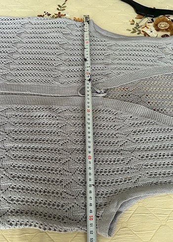 Gri V Yaka Örgü Kadın Yelek - Görsel 4