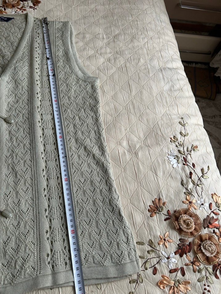 Kızlar için Bohem Örgü İnce yelek - Görsel 3