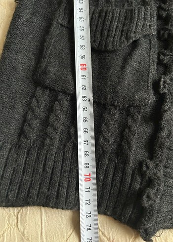 Düğmeli Siyah Midi Kadın Hırka - Görsel 4