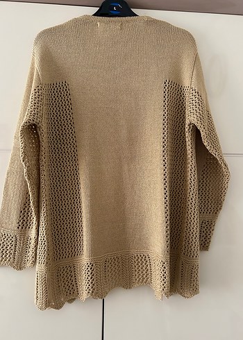 Bej Örgü Kadın Hırka - Görsel 2