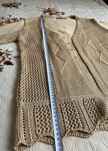 Bej Örgü Kadın Hırka - Görsel 3