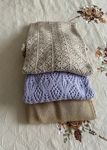 Bej Örgü Kadın Hırka - Görsel 5