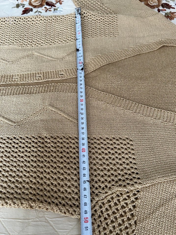 Bej Örgü Kadın Hırka - Görsel 4