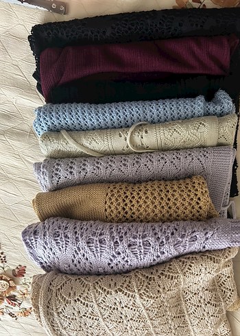 Siyah Örgü V Yaka Kolsuz Yelek - Görsel 7