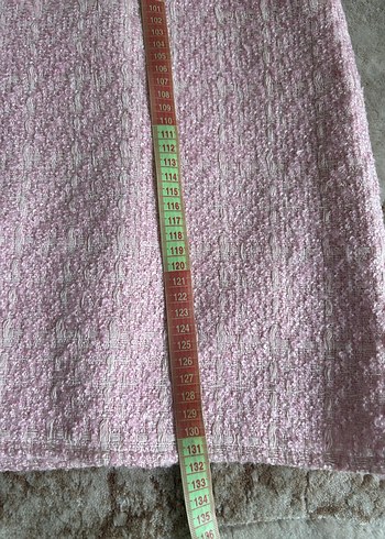 Pudra Pileli V Yakalı Uzun Elbise - Görsel 6