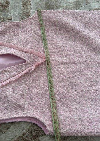 Pudra Pileli V Yakalı Uzun Elbise - Görsel 7