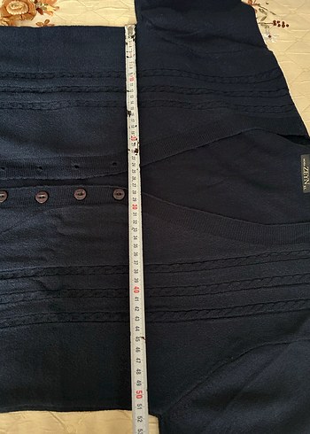 Siyah Düğmeli Midi Kadın Hırka - Görsel 6