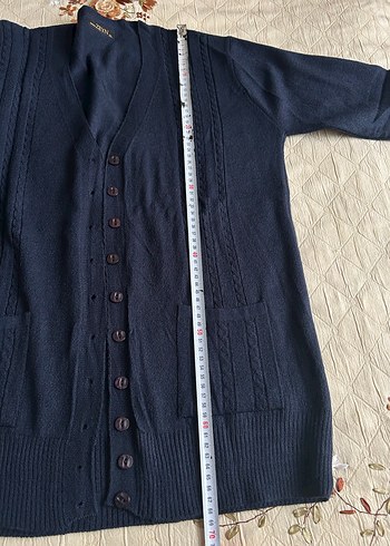 Siyah Düğmeli Midi Kadın Hırka - Görsel 4