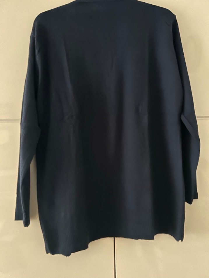 Siyah Düğmeli Midi Kadın Hırka - Görsel 2