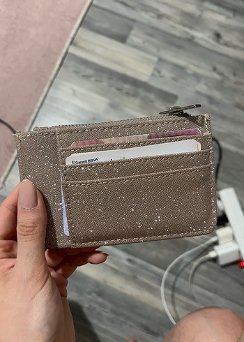 Bershka Bershka parlak kartlık cüzdan