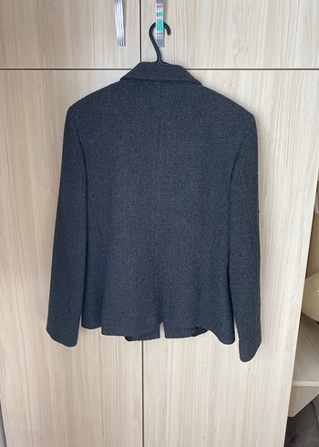 Gri Düğmeli Kadın Blazer Ceket - Görsel 4