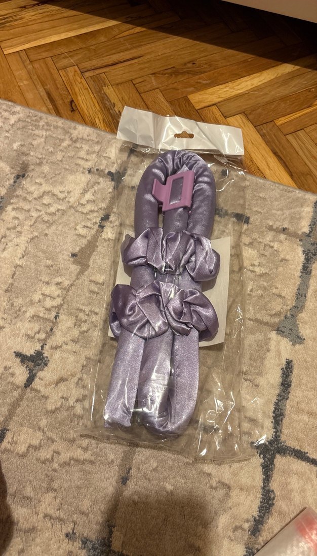 Mor Kadife Ayarlanabilir Saç Koruyucu Bant - Görsel 2