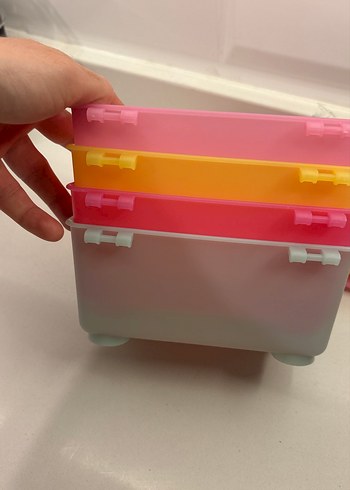 Renkli Plastik Saklama Kutuları Seti - Görsel 3