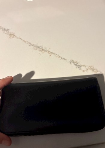 Siyah Deri Fermuarlı Kadın Cüzdanı - Görsel 4