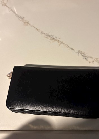 Siyah Deri Fermuarlı Kadın Cüzdanı - Görsel 3