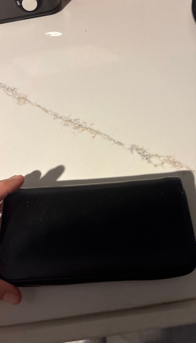 Siyah Deri Fermuarlı Kadın Cüzdanı - Görsel 4