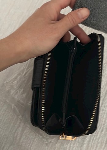 Siyah Deri Fermuarlı Kadın Cüzdanı - Görsel 5