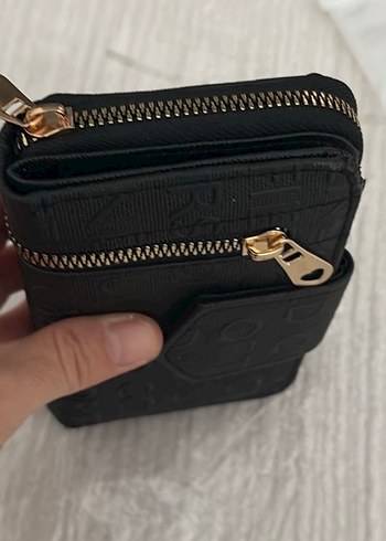 Siyah Deri Fermuarlı Kadın Cüzdanı - Görsel 2