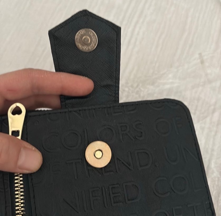 Siyah Deri Fermuarlı Kadın Cüzdanı - Görsel 4