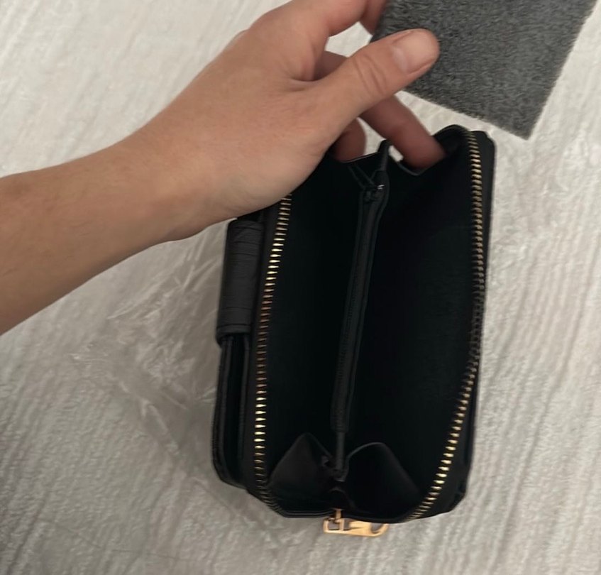 Siyah Deri Fermuarlı Kadın Cüzdanı - Görsel 5