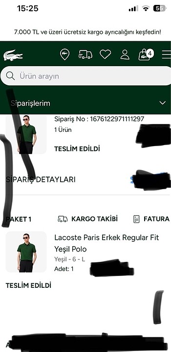 Orijinal Lacoste erkek tshirt - Görsel 10