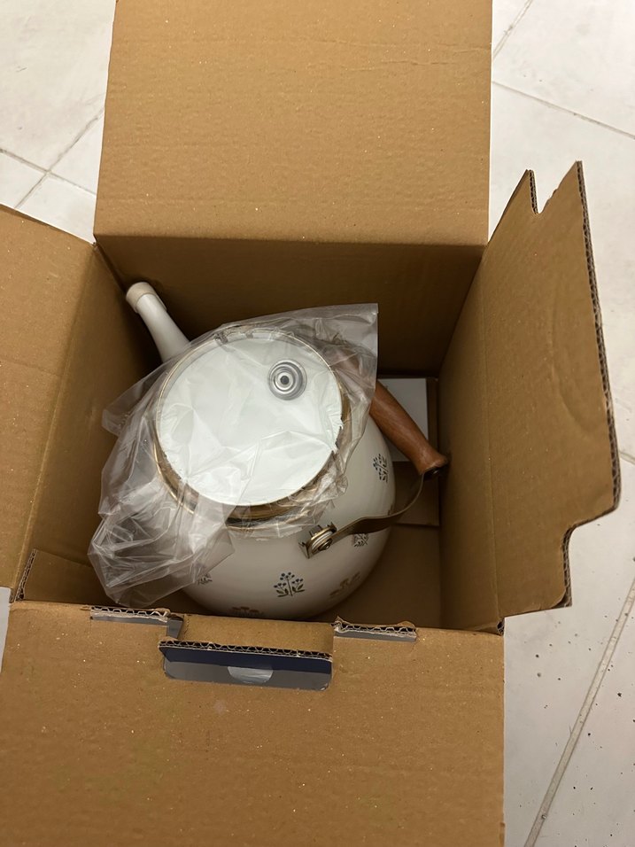 Ornate Retro Emaye Beyaz Demlik 2,4 Lt - Görsel 2