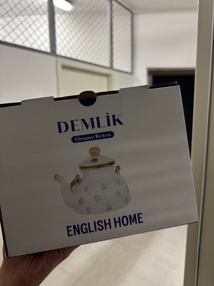 Ornate Retro Emaye Beyaz Demlik 2,4 Lt - Görsel 4