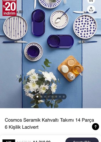 Cosmos seramik kahvaltı takımı - Görsel 3