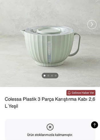 Colessa 2,6 L Yeşil Plastik Karıştırma Kabı