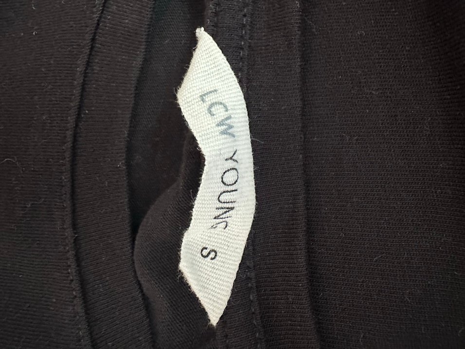 LCW Siyah Uzun Kollu Tişört - Görsel 5