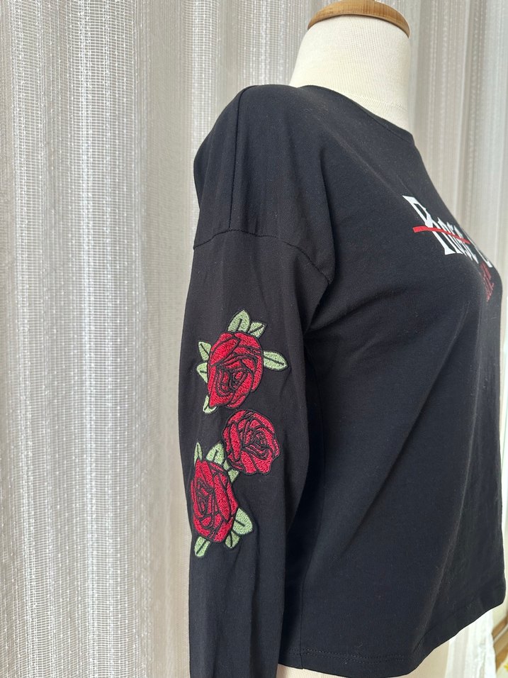 LCW Siyah Uzun Kollu Tişört - Görsel 3