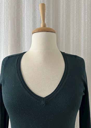 Bershka koyu yeşil kazak - Görsel 3