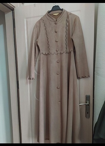 xl Beden camel Renk 42 beden süet pardesü 