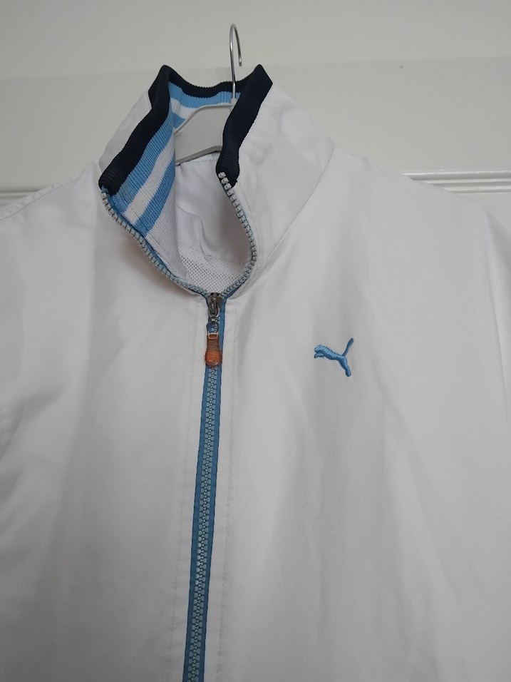 Beyaz Fermuarlı Spor Ceket - Görsel 2