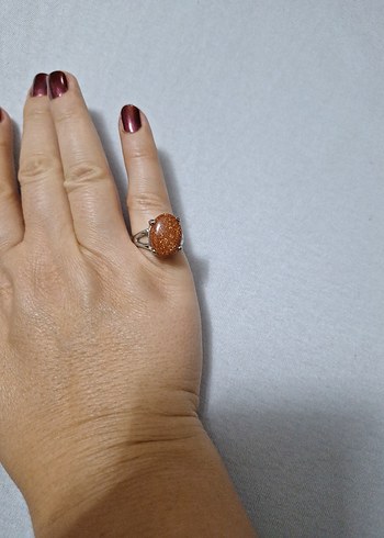 Bej Parlak Bohem Kadın Yüzük - Görsel 4