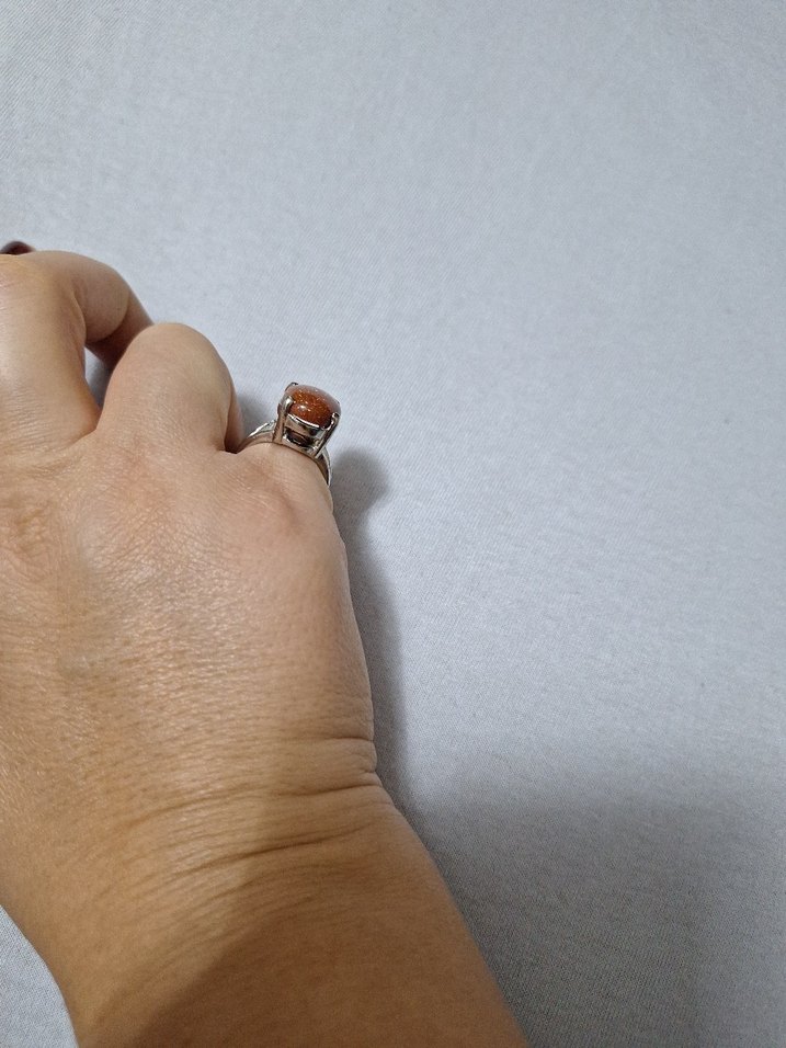 Bej Parlak Bohem Kadın Yüzük - Görsel 3