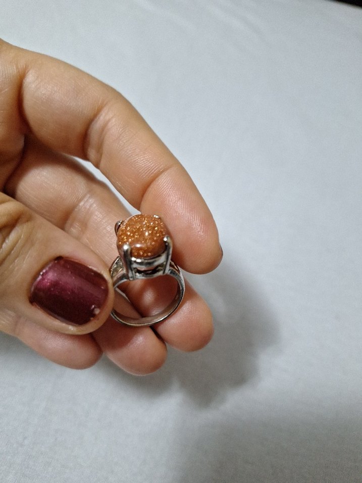 Bej Parlak Bohem Kadın Yüzük - Görsel 5