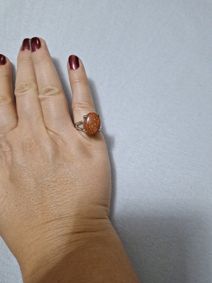 Bej Parlak Bohem Kadın Yüzük - Görsel 4