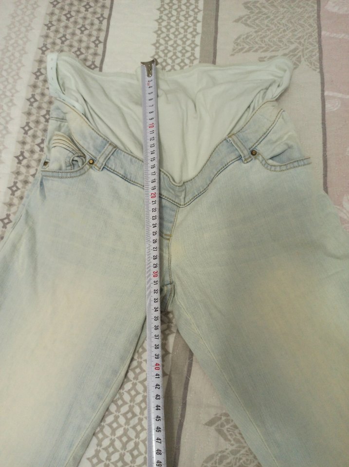 hamileKadınlar İçin Açık Renkli Bol Kesim Kot Pantolon - Görsel 3