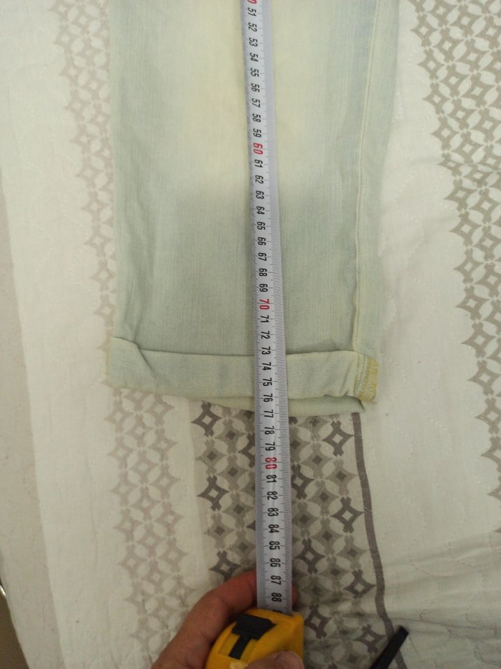 hamileKadınlar İçin Açık Renkli Bol Kesim Kot Pantolon - Görsel 2